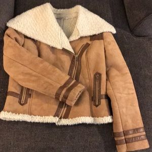 Faux suede with leather jacket